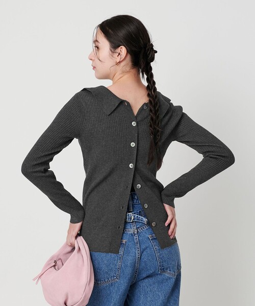 BEAUTY&YOUTH UNITED ARROWS(ビューティーアンドユースユナイテッドアローズ)の「ポリエステルブレンド シャツカーディガン 2WAY(カーディガン/ボレロ・レディース・ダークグレー/モカ/ナチュラル・FREE)」の10枚目の写真