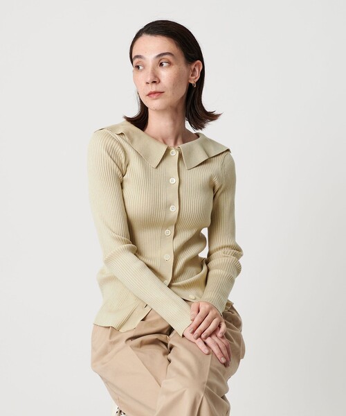 BEAUTY&YOUTH UNITED ARROWS(ビューティーアンドユースユナイテッドアローズ)の「ポリエステルブレンド シャツカーディガン 2WAY(カーディガン/ボレロ・レディース・ダークグレー/モカ/ナチュラル・FREE)」の14枚目の写真
