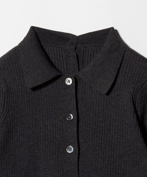 新品タグ付！BEAUTY&YOUTH ポリエステルブレンド シャツカーディガン ポリエステルブレンド シャツカーディガン 2WAY（カーディガン/ボレロ