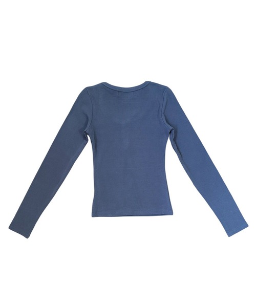 VIBGYOR(ヴィブジョー)の「美シルエット ヘンリーネックリブカットソー/長袖トップス(CZ)(Tシャツ/カットソー・レディース・ブラック/ブラウン/グレー/オートミール/チャコール・MEDIUM/LARGE)」の11枚目の写真