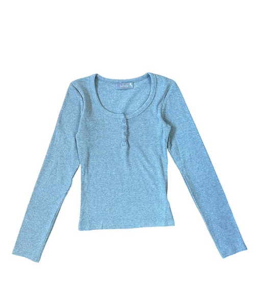 VIBGYOR(ヴィブジョー)の「美シルエット ヘンリーネックリブカットソー/長袖トップス(CZ)(Tシャツ/カットソー・レディース・ブラック/ブラウン/グレー/オートミール/チャコール・MEDIUM/LARGE)」の14枚目の写真