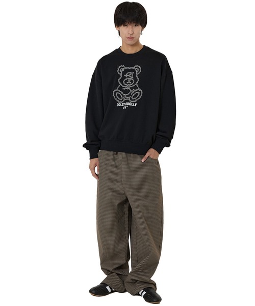 OY(オーワイ)の「『OY/オーワイ』STITCHED DOLLY CREWNECK/ステッチオードリー クルーネック(スウェット・レディース・ホワイト/ブラック・L/M)」の7枚目の写真