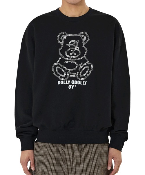 OY(オーワイ)の「『OY/オーワイ』STITCHED DOLLY CREWNECK/ステッチオードリー クルーネック(スウェット・レディース・ホワイト/ブラック・L/M)」の4枚目の写真