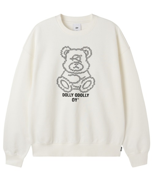 OY(オーワイ)の「『OY/オーワイ』STITCHED DOLLY CREWNECK/ステッチオードリー クルーネック(スウェット・レディース・ホワイト/ブラック・L/M)」の15枚目の写真