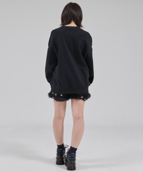 OY(オーワイ)の「『OY/オーワイ』STITCHED DOLLY CREWNECK/ステッチオードリー クルーネック(スウェット・レディース・ホワイト/ブラック・L/M)」の21枚目の写真
