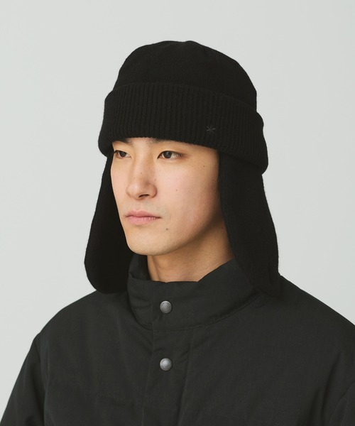 Snow Peak(スノーピーク)の「Snow Peak / Knit Flight Cap ニットフライトキャップ(ニットキャップ/ビーニー・メンズ・アイボリー/グレー/ブラック・ONE SIZE)」の1枚目の写真