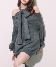 fupel(t؃)Multi-way choker loose off-shoulder knit / }`EFC`[J[[YItVjbg(jbg/Z[^[)