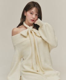 fupel(t؃)Multi-way choker loose off-shoulder knit / }`EFC`[J[[YItVjbg(jbg/Z[^[)