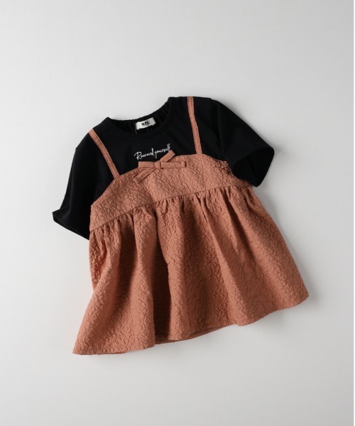 MPS（エムピーエス）の「【MPS】フェイクキャミソールレイヤードＴシャツ（Tシャツ/カットソー・キッズ・ブラック/ピンク・140/130/110/120）」の10枚目の写真