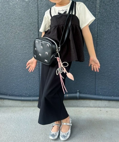 MPS（エムピーエス）の「【MPS】フェイクキャミソールレイヤードＴシャツ（Tシャツ/カットソー・キッズ・ブラック/ピンク・140/130/110/120）」の8枚目の写真