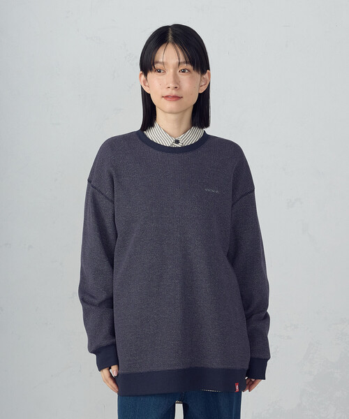 ONIGIRI(オニギリ)の「ワッフルプルオーバー(Tシャツ/カットソー・レディース・ネイビー/ライトグレー・FREE)」の16枚目の写真