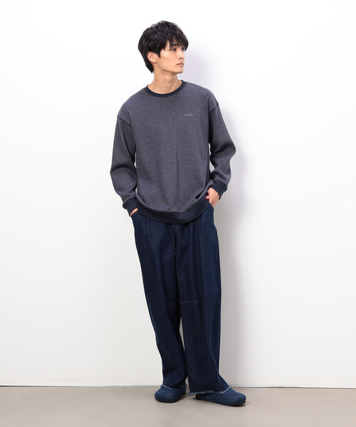 ONIGIRI(オニギリ)の「ワッフルプルオーバー(Tシャツ/カットソー・レディース・ネイビー/ライトグレー・FREE)」の19枚目の写真