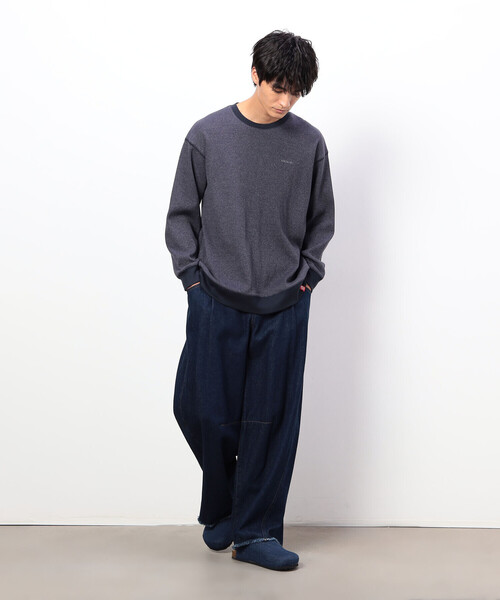 ONIGIRI(オニギリ)の「ワッフルプルオーバー(Tシャツ/カットソー・レディース・ネイビー/ライトグレー・FREE)」の20枚目の写真