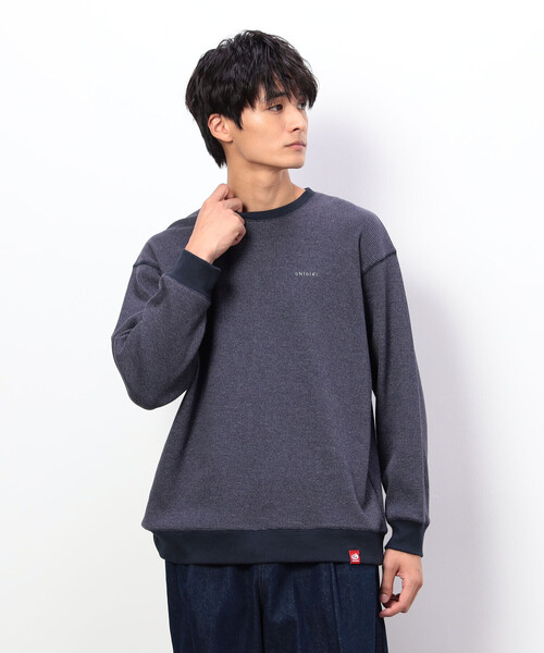 ONIGIRI(オニギリ)の「ワッフルプルオーバー(Tシャツ/カットソー・レディース・ネイビー/ライトグレー・FREE)」の9枚目の写真