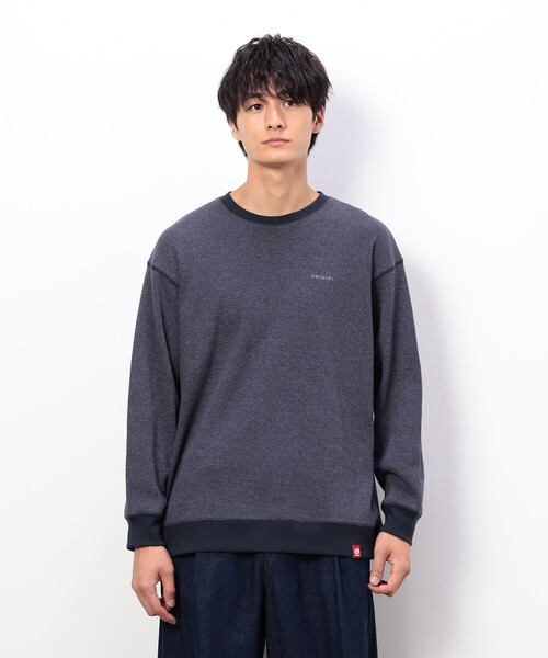 ONIGIRI(オニギリ)の「ワッフルプルオーバー(Tシャツ/カットソー・レディース・ネイビー/ライトグレー・FREE)」の10枚目の写真