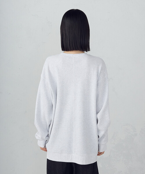 ONIGIRI(オニギリ)の「ワッフルプルオーバー(Tシャツ/カットソー・レディース・ネイビー/ライトグレー・FREE)」の14枚目の写真