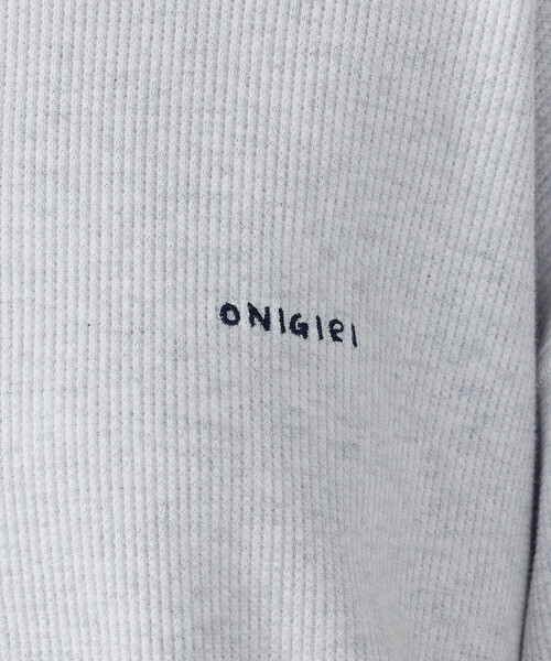 ONIGIRI(オニギリ)の「ワッフルプルオーバー(Tシャツ/カットソー・レディース・ネイビー/ライトグレー・FREE)」の7枚目の写真