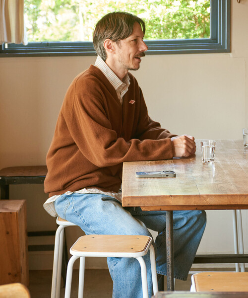 DANTON | ラムウール Vネックニットカーディガン MEN（カーディガン