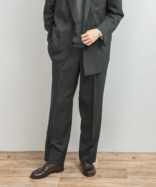URBAN RESEARCH DOORS（アーバンリサーチドアーズ）の「LIFE STYLE TAILOR　ピンヘッドツイルストレッチ2タックパンツ（スーツパンツ・メンズ・ネイビー/チャコールグレー・SMALL/MEDIUM/LARGE/X-LARGE）」の2枚目の写真