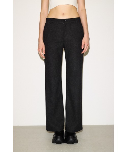 THROW by SLY(スローバイスライ)の「THROW SHADOW STRIPE L/W PT シャドーストライプ ローウエスト パンツ 秋服 冬服(スラックス・レディース・杢グレー/ブラック系その他2・0/1)」の4枚目の写真