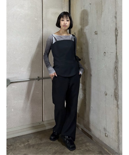 THROW by SLY(スローバイスライ)の「THROW SHADOW STRIPE L/W PT シャドーストライプ ローウエスト パンツ 秋服 冬服(スラックス・レディース・杢グレー/ブラック系その他2・0/1)」の21枚目の写真