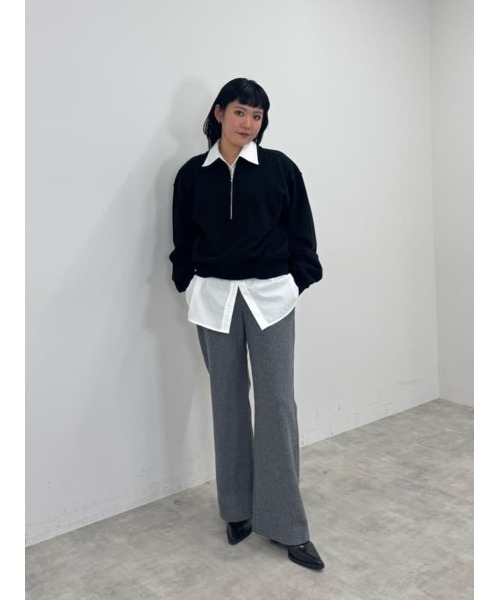 THROW by SLY(スローバイスライ)の「THROW SHADOW STRIPE L/W PT シャドーストライプ ローウエスト パンツ 秋服 冬服(スラックス・レディース・杢グレー/ブラック系その他2・0/1)」の17枚目の写真
