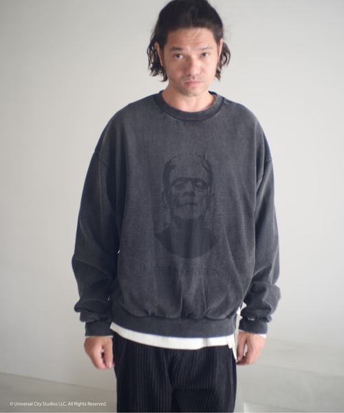 ADAMPATEK/Frankenstein portrait crewneck/フランケンシュタイン
