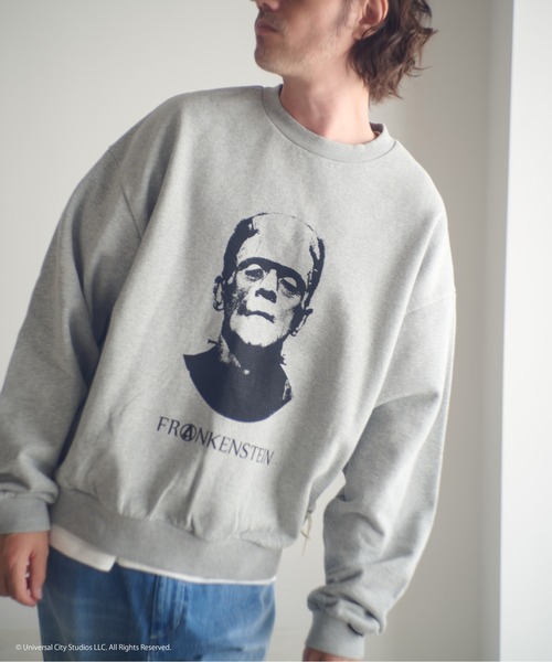 ADAM PATEK(アダムパテック)の「ADAMPATEK/Frankenstein portrait crewneck/フランケンシュタイン肖像画プリントコラボスウェット(スウェット・メンズ・ブラック/杢グレー・1/2)」の15枚目の写真