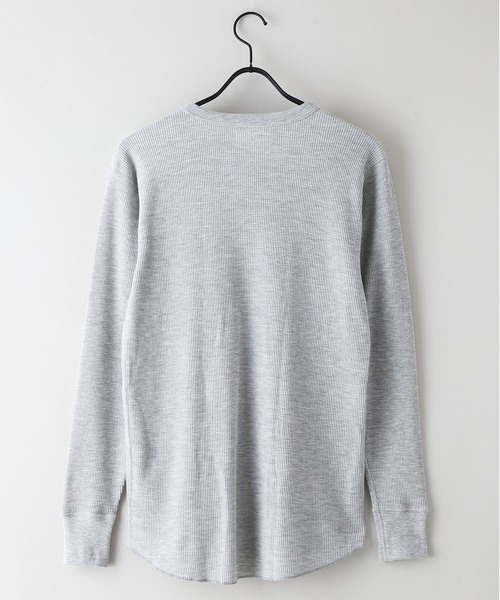 LB/S （エルビーエス）の「【HANES/ヘインズ】BEEFY サーマル クルーネック ロングスリーブ Tシャツ HM4-Q501（Tシャツ/カットソー・メンズ・グレー/ブラック・X-LARGE/LARGE/MEDIUM）」の4枚目の写真