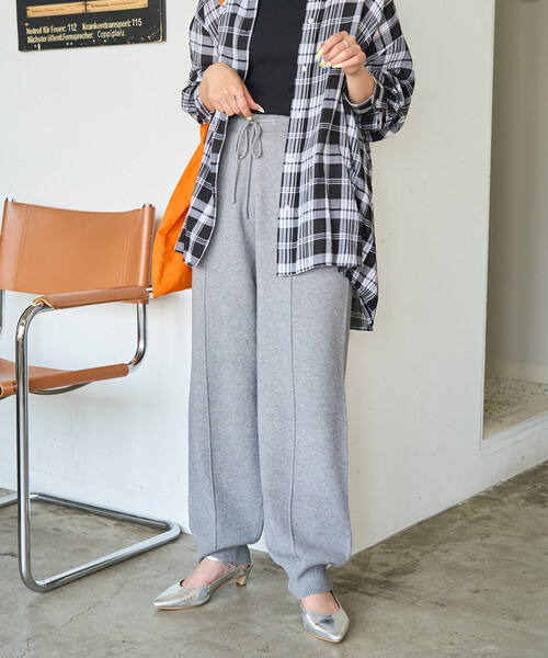 FREAK'S STORE(フリークスストア)の「限定展開 モッチリ ニット イージーパンツ(その他パンツ・レディース・ブラック/杢グレー/ブラウン/ベージュ・SMALL/MEDIUM)」の22枚目の写真