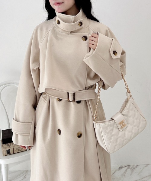 INGNI（イング）の「【WEB限定】2Wayカラーロングコート（その他アウター・レディース・グレー/杢グレー/アイボリー/ブラック・M）」の2枚目の写真