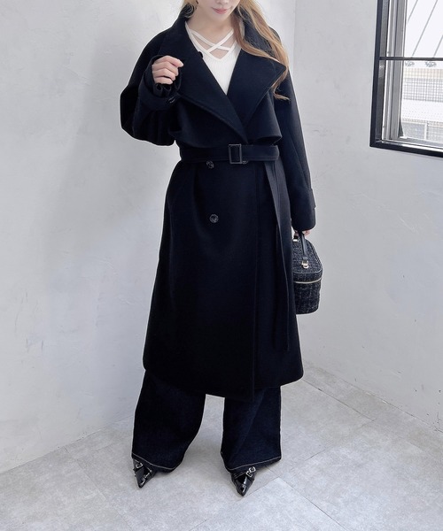 INGNI（イング）の「【WEB限定】2Wayカラーロングコート（その他アウター・レディース・グレー/杢グレー/アイボリー/ブラック・M）」の6枚目の写真