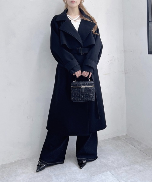 INGNI（イング）の「【WEB限定】2Wayカラーロングコート（その他アウター・レディース・グレー/杢グレー/アイボリー/ブラック・M）」の7枚目の写真