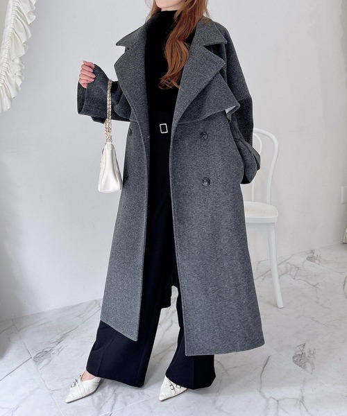 INGNI（イング）の「【WEB限定】2Wayカラーロングコート（その他アウター・レディース・グレー/杢グレー/アイボリー/ブラック・M）」の15枚目の写真