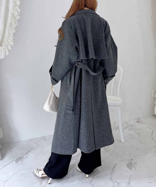 INGNI（イング）の「【WEB限定】2Wayカラーロングコート（その他アウター・レディース・グレー/杢グレー/アイボリー/ブラック・M）」の16枚目の写真