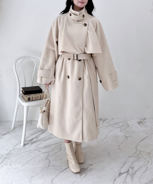 INGNI（イング）の「【WEB限定】2Wayカラーロングコート（その他アウター・レディース・グレー/杢グレー/アイボリー/ブラック・M）」の19枚目の写真