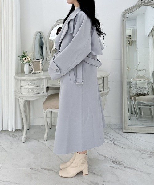 INGNI（イング）の「【WEB限定】2Wayカラーロングコート（その他アウター・レディース・グレー/杢グレー/アイボリー/ブラック・M）」の12枚目の写真