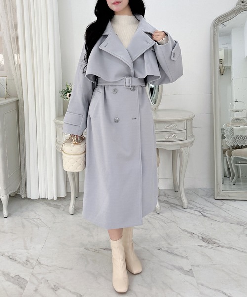 INGNI（イング）の「【WEB限定】2Wayカラーロングコート（その他アウター・レディース・グレー/杢グレー/アイボリー/ブラック・M）」の10枚目の写真