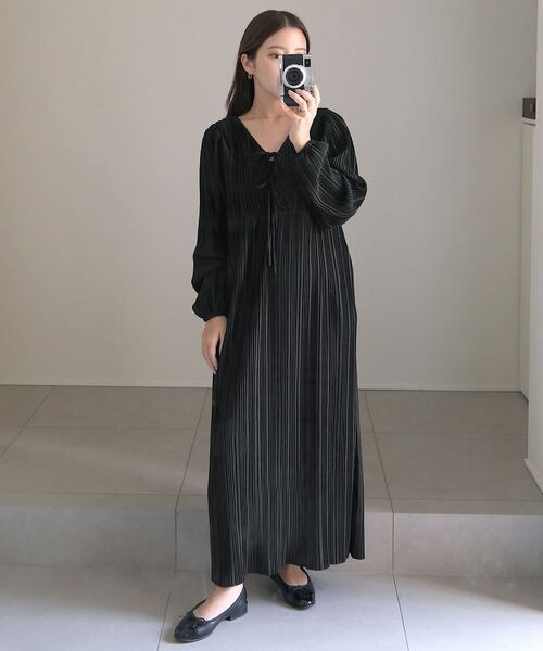 yuiさんコラボ ]前後2way長袖プリーツワンピース（ワンピース）｜KOBE