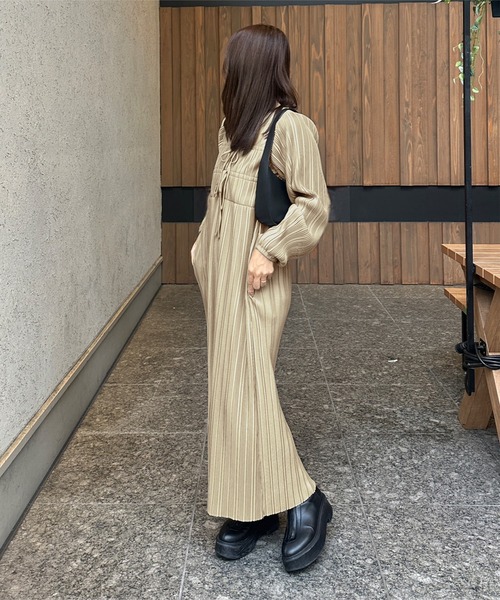 yuiさんコラボ ]前後2way長袖プリーツワンピース（ワンピース）｜KOBE
