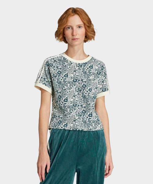 adidas アディクラブ限定 library 花柄シャツ Lサイズ adidas Originals × Liberty London AOP カモ柄 半袖Tシャツ