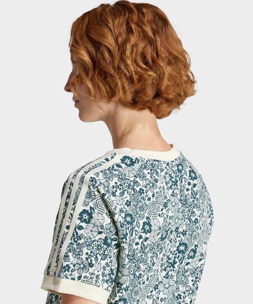 adidas(アディダス)の「adidas Originals × Liberty London AOP カモ柄 半袖Tシャツ / アディダスオリジナルス adidas Originals(Tシャツ/カットソー・レディース・ホワイト×グリーン・XX-LARGE/LARGE/MEDIUM/SMALL/X-LARGE/X-SMALL)」の3枚目の写真