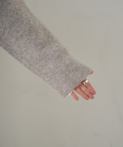 PUAL CE CIN（ピュアルセシン）の「Wフェイスニットノーカラーハーフニットコート（カーディガン/ボレロ・レディース・グレー/ベージュ・FREE）」の22枚目の写真