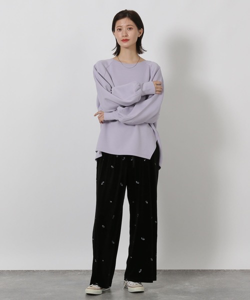 LAKOLE（ラコレ）の「刺繍ベロアイージーパンツ / 598892（その他パンツ・レディース・オレンジ/ブラック・FREE）」の3枚目の写真