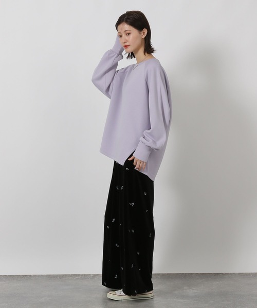 LAKOLE（ラコレ）の「刺繍ベロアイージーパンツ / 598892（その他パンツ・レディース・オレンジ/ブラック・FREE）」の4枚目の写真