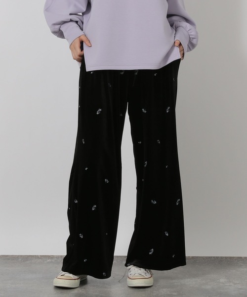 セール】刺繍ベロアイージーパンツ / 598892（その他パンツ）｜LAKOLE