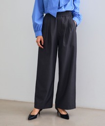 CROSS FUNCTION | 《シワになりにくい》サマ美え ツータックギャザーワイドパンツ【CROSS FUNCTION/クロスファンクション】(スラックス)