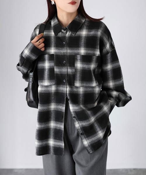 PWA PLAID BALOON SHIRT【Mサイズ】オンブレチェック オンブレチェック