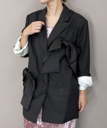 DONOBAN（ドノバン）の「【ANDRESD】for ribbon lover jacket 結婚式 ワンピース パーティードレス オケージョンドレス お呼ばれ 二次会 成人式 同窓会（テーラードジャケット）」