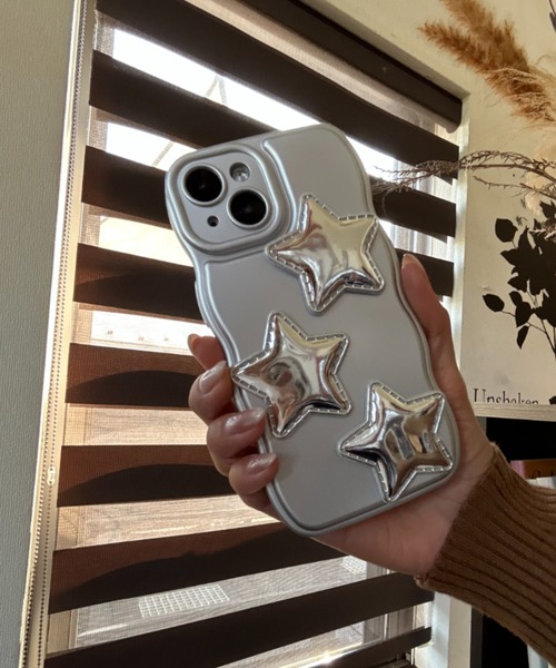 セール】シルバー 星モチーフ 星柄 スター / なみなみフレーム